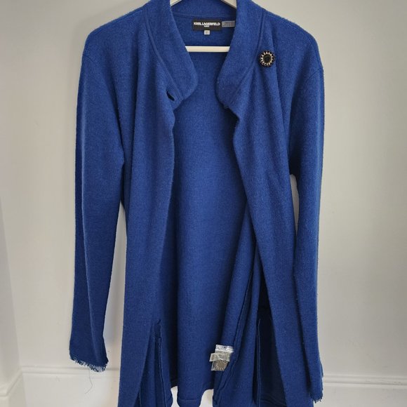 Karl Lagerfeld Wool Cocoon Coat - Picture 11 of 13